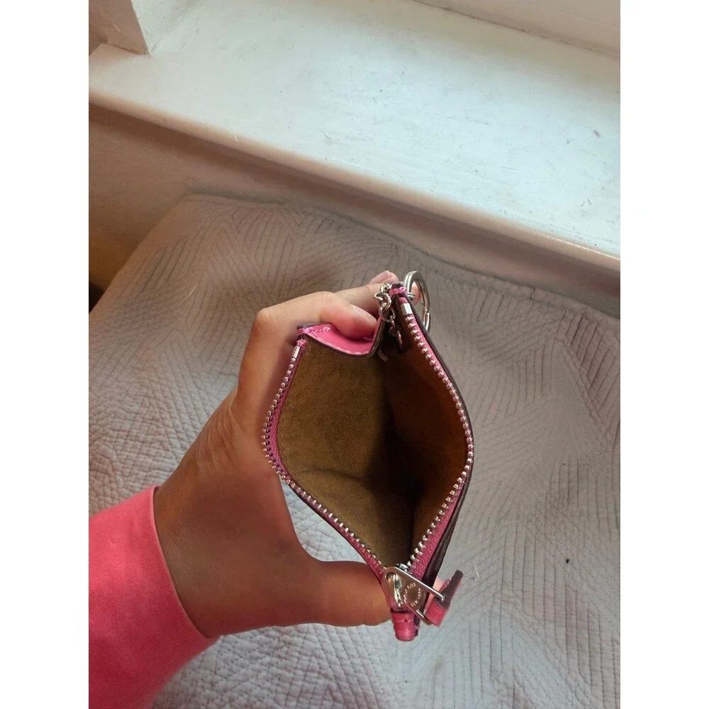Coach C4550 Mini Skinny ID Case Keychain Wallet in Popsicle Print
